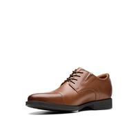 Clarks Whiddon Cap, Oxford Hombre, Piel marrón Oscuro, 40 EU