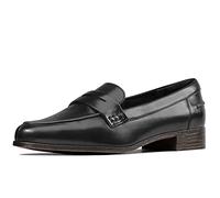Clarks Hamble Loafer, Mocasines Mujer, Black Leather, 38 EU