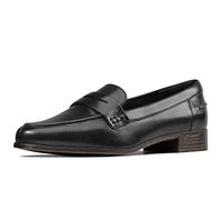 Clarks Hamble Loafer, Mocasines Mujer, Black Leather Black Leather, 37 EU