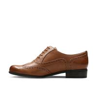 Clarks Hamble Oak Shoes, Zapatos de Cordones Brogue Mujer, Dark Tan Leather, 41 EU