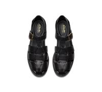 Clarks - Hana Sun, Sandalia De las mujeres, Black Leather,
