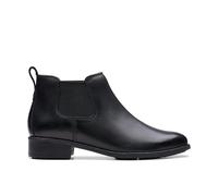 Clarks Top Havisham, Botas Estilo Chelsea Mujer, Piel Negra, 37.5 EU