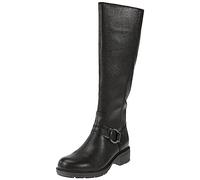 Clarks Hearth RAE, Botas de Moda Mujer, Piel Negra, 35.5 EU