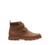 Clarks Heath Snug O Combat Boot - Bota para niño, marrón, 34 EU