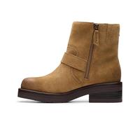 Clarks Hebilla Rebelle, Botas de Moda Mujer, Gamuza de Nogal, 38 EU