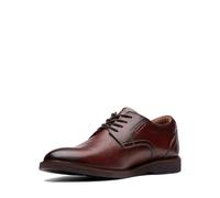 Clarks Hombre Malwood Lace Oxford, Cuero marrón, 39.5 EU