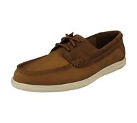 Clarks Hombre Relajado Estilo Encaje hasta Zapatos Cubierta - Bratton Barco