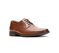Clarks Hombre Tilden Plain Oxford, Marrón (Dark Tan Leather 350), 40 EU