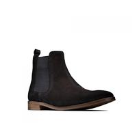 Clarks Hombres Stanford Top - Smart Chelsea Negro Ante Grip UK 7, 8, 9, 10 G