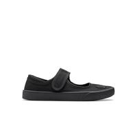 Clarks - Hopper Go, Zapatos de Vestir par Uniforme Niñas, Cuero Negro, 24 EU