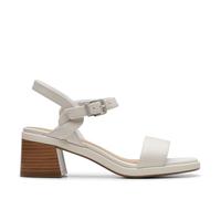 Clarks Jaylan Ray, Sandalia Mujer, Off White Lea, 41 EU