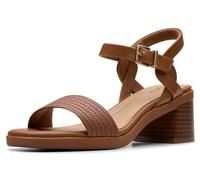 Clarks Jaylan Ray - Sandalias de tacón para mujer, Bronceado Cuero, 41 EU