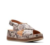 Clarks Kassanda Step para mujer, Piel con estampado de serpiente, 8.5 Wide