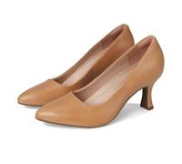 Clarks Kataleyna Gem, Bomba Mujer, Cuero Beige cálido, 37 EU Ancho