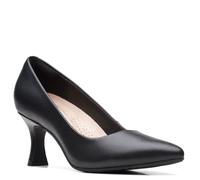 Clarks Kataleyna Gem, Bomba Mujer, Cuero Negro, 42 EU Ancho