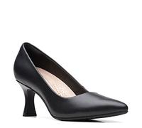 Clarks Kataleyna Gem, Bomba Mujer, Piel Negra, 37 EU Ancho
