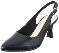 Clarks Kataleyna Step, Bomba Mujer, Piel Negra, 41.5 EU