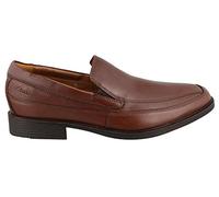Clarks Kippfrei, Mocasín Hombre, Cuero marrón Oscuro, 42.5 EU Ancho