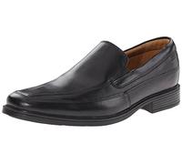 Clarks Kippfrei, Mocasín Hombre, Piel Negra, 44.5 EU Ancho