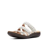 Clarks Laurieann Cove - Sandalias bajas para mujer, Piel Blanca, 36.5 EU
