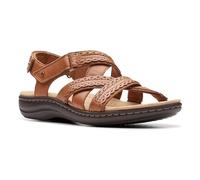 Clarks Laurieann Rena - Sandalias planas para mujer, Tan Combi, 40.5 EU