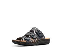 Clarks Laurieann Ruby, Sandalias Planas Mujer, Azul Marino (Navy Leather), 44.5 EU Estrecho