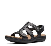 Clarks Laurieann Vine, Sandalias Planas Mujer, Cuero Negro, 39 EU Estrecho