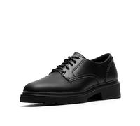 Clarks Lauryl Lace para Mujer, Cuero Negro, Talla 5, Piel Negra, 38 EU