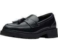 Clarks Lauryl Tassel, Mocasín Penny Mujer, Piel Negra, 39 EU