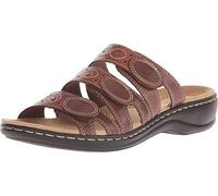 Clarks Leisa Cacti, Sandalias deslizantes Mujer, Múltiples Marrón, 41.5 EU Ancho