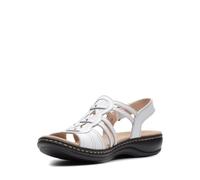 Clarks Leisa Janna - Sandalias para mujer, Cuero Blanco, 55 M US