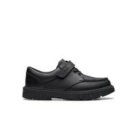 Clarks Lorcam Edge K Oxford - Zapatos Planos para niño, Piel Negra, 32.5 EU
