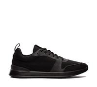 Clarks Zapatillas de hombre en negro bajas tipo running de material textil con suela de goma. Negro 43 (9)