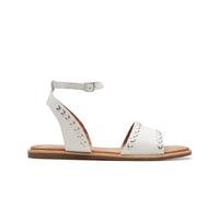 Clarks Maritime MaySandal para mujer, Blanco roto Lea, 37.5 EU