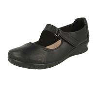 Clarks Mary Jane Zapatos De Cuero Ancho D E Con Hebilla Y Bucle
