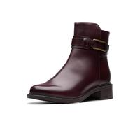 Clarks Maye Bella - Botines para mujer, Bordeaux cuero, 36.5 EU