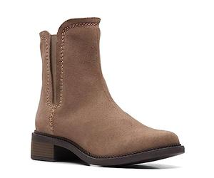 Clarks Maye Zip, Botas de Moda Mujer, Pebble Suede, 41.5 EU
