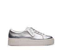 Clarks Mayhill Walk, Zapatos de Cordones Mujer, Silver Metallic, 40 EU