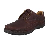 Clarks Mens Active Air Zapatos Casual Con Cordones Cuero Natur Tres