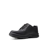 Clarks Men's Bradley Vibe Sneaker, Black Tumbled Leather, 12 UK