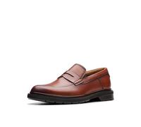 Clarks Men's Burchill Penny Loafer, Tan Leather, 9