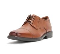 Clarks Men's Cosgrove Cap Oxford, Dark Tan Leather, 8