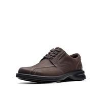 Clarks Men's Gessler Lace Oxford, Dark Brown Leather, 7