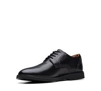 Clarks Malwood Lace, Oxford Hombre, Piel Negra, 41.5 EU