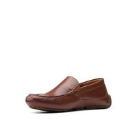 Clarks Men's Markman Plain Driving Style Loafer, Cuero marrón Oscuro., 41.5 EU