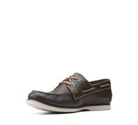 Clarks Men's Noonan Lace Boat Shoe, marrón Oscuro, 39.5 EU