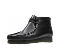Clarks Men's Wallabee Boot Chukka, Black Leather, 8