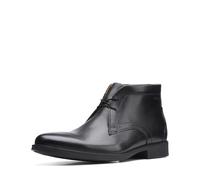Clarks Men's Whiddon Mid Oxford Boot, Black Leather, 8 Wide