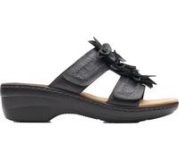 Clarks Merliah Raelyn, Sandalias deslizantes Mujer, Piel Negra, 36 EU