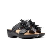 Clarks Merliah Raelyn, Sandalias deslizantes Mujer, Piel Negra, 37 EU
